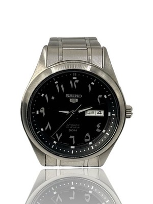 Seiko 5 Sports SNKP21 Arabic Dial Men's Automatic Watch Black Dial
