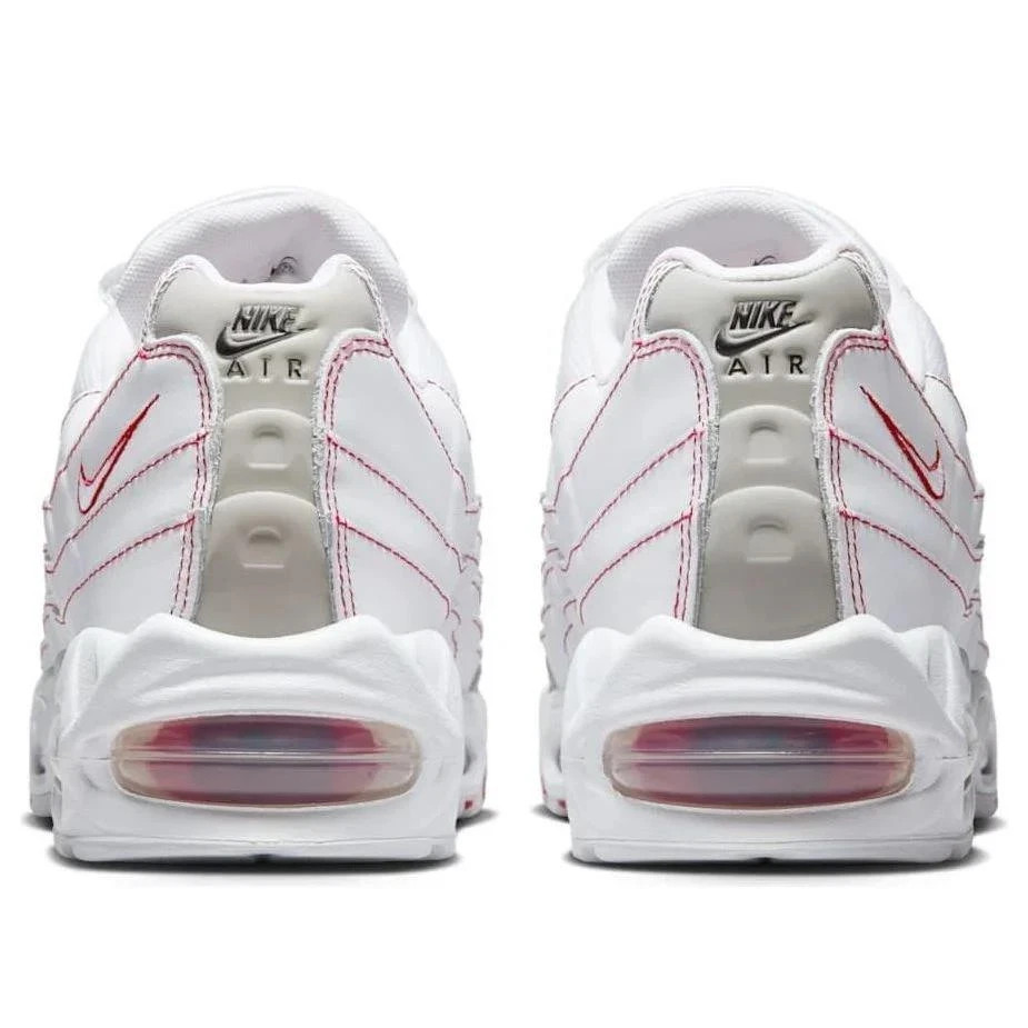 Nike Air Max 95 OG Big Bubble White University Red Sneakers IB7936-100 Mens Size — product photo 5 of 7