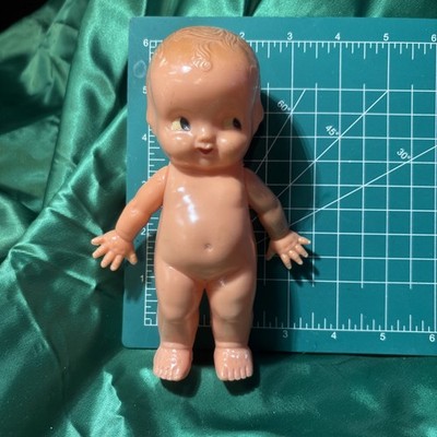 Irwin Kewpie 6.5'' Doll-Celluloid-Moveable Arms Hard Plastic Made USA Vintage Toy