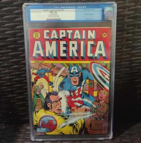 Timely Captain America Comics #23 (1943) CGC 6.5 Fine+ Syd S hores cover