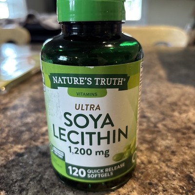Nature's Truth Ultra Soya Lecithin 1200mg - 120 Softgels Exp 10/25 New Sealed