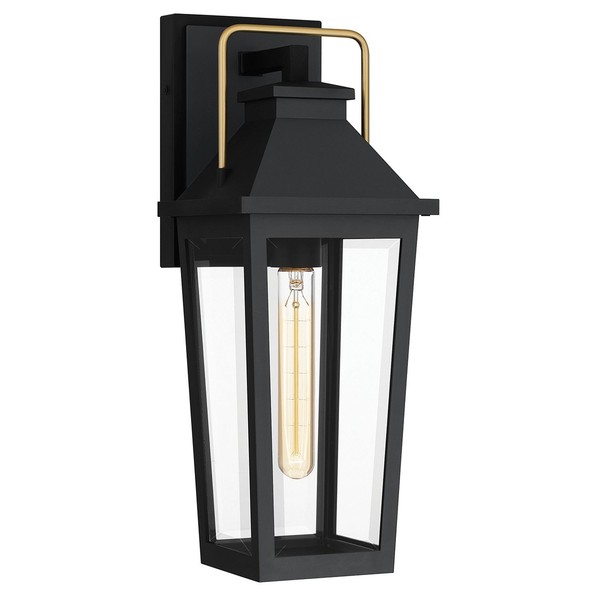 Wandleuchte AußEn E27 IP44 42,9 Cm Hoch In Schwarz Messing Rustikal Lampe Wand-image
