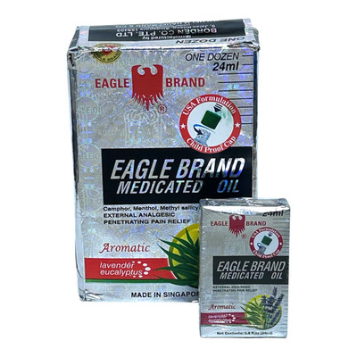 (12) Eagle Brand Aromatic Lavender Eucalyptus Medicated Oil 24ml 0.8 fl oz