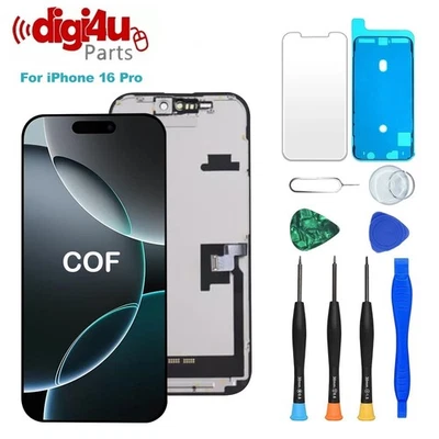 Digi4u LCD For iPhone 16 Pro COF FHD Display Touch Screen Replacement Repair Kit