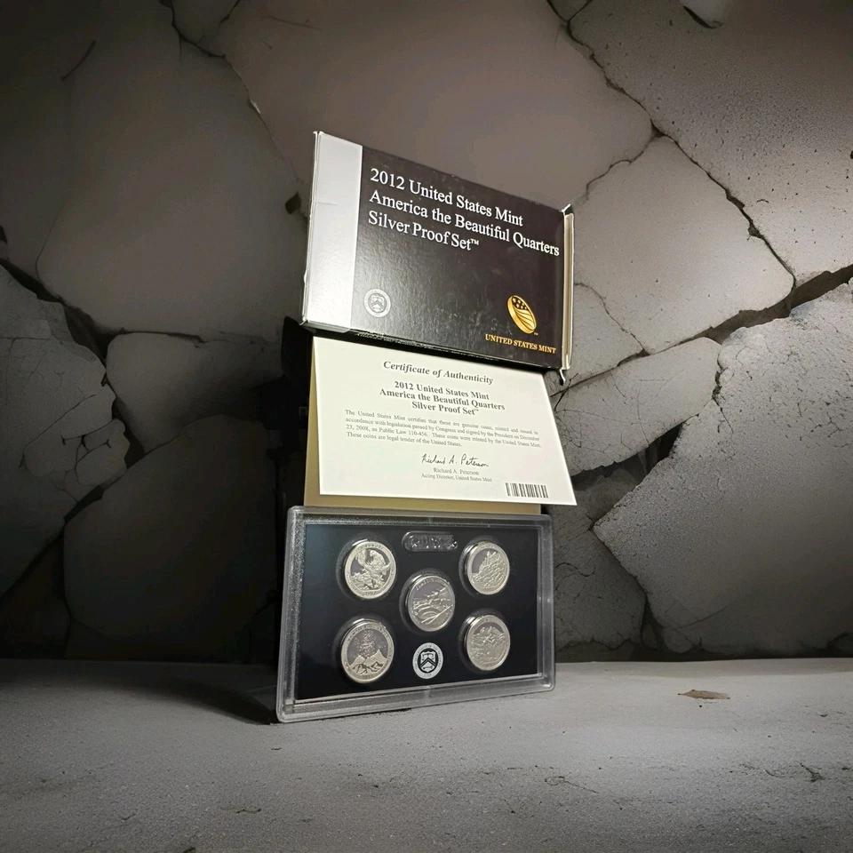 2012-S Mint America the Beautiful Quarters Silver Proof Set Coins With OGP & COA - Image 3 of 4