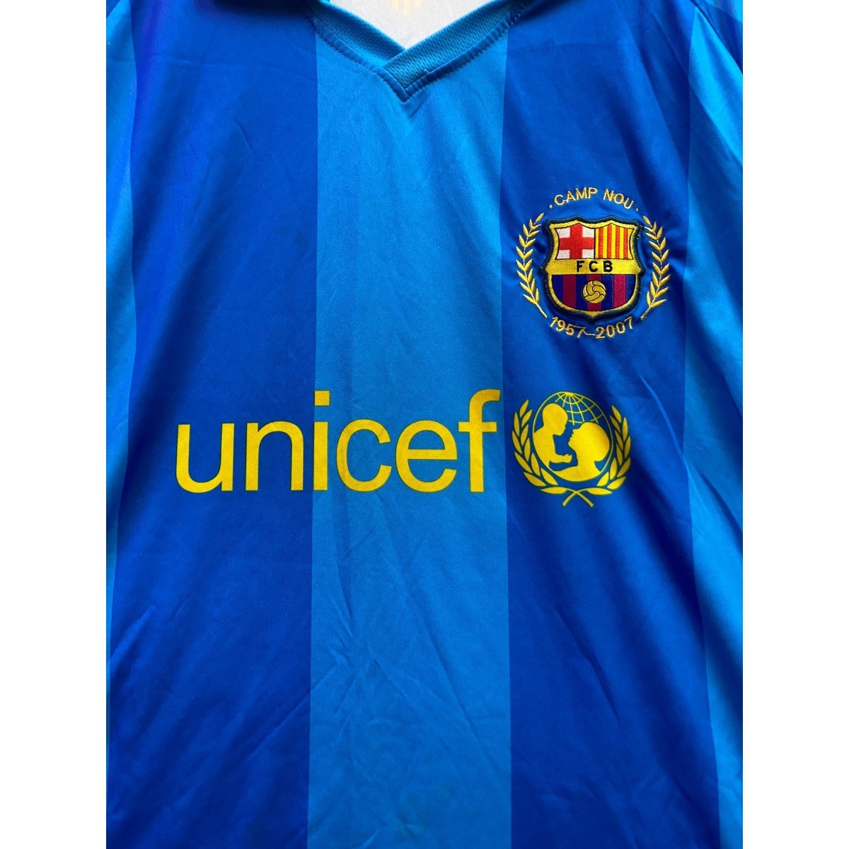 FCB Barcelona Jersey Mens Medium Camp Nou 1957-2007 #99 Football