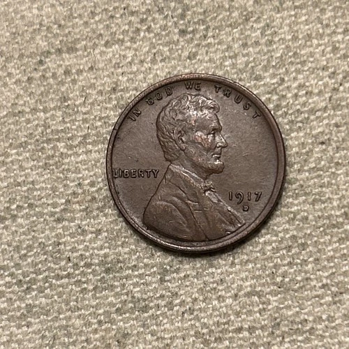 1917-D Lincoln Wheat Cent Penny, AU Details AP