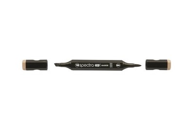 AD Marker Chartpak Spectra, Tri-Nib and Brush Dual-Tip, Sepia, 1 Each (S091AD)