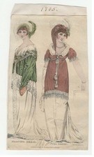 LADY'S MONTHLY MUSEUM    Regency Fashion Plate    MORNING DRESS   APRIL 1805