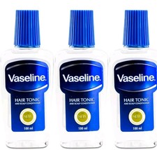 3 X 100 ml Vaseline Hair Tonic &amp; Scalp Conditioner | Hair Growth | D