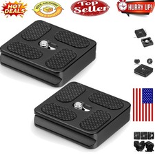 Universal 2-Pack Aluminum Quick Release Plates for DSLR Tripods
