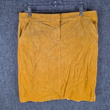 J.Crew Women's Burnt Mustard Corduroy Lined Skirt Size 12