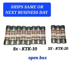 Bussman Fuse 8x KTK-20 3x KTK-10 Fast Acting 600vac Limitron KTK20 KTK30 20A 30A