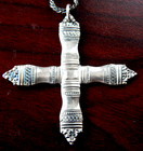 VINTAGE STERLING SILVER 925 TOWLE CROSS WITH 24 INCH CHAIN 26.9 GRAMS PRETTY ! — photo 2