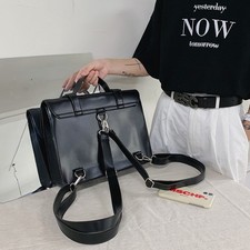 Vintage Backpack Genuine PU Leather Travel Rucksack Laptop Gym Bag for Men Women