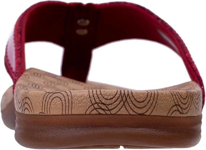 Chanclas Spenco Orthotic Cabo para Mujer Talla US 11D Rojo Cuero/Textil Superior Foto 3 de 4