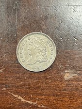 1837 CAPPED BUST HALF DIME. NICE AU