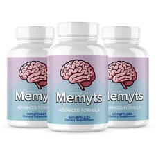 (3 Pack) Memyts Brain Health Support Formula Pills Nootropic (180 Capsules)
