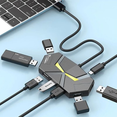 USB Hub Mehrfachadapter USB Splitter 47 Ports Kabel 2.0 High Speed