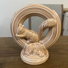 Vintage Vase Burleigh Ware  ART DECO SQUIRREL POSY Vase H : 16 cm 