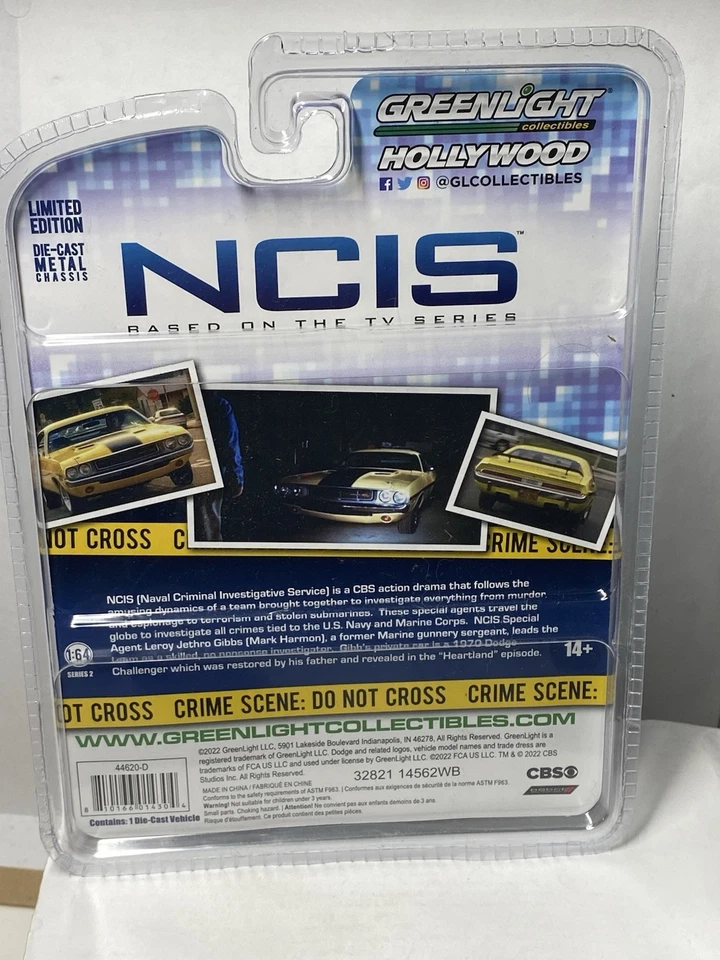 Greenlight 1/64 🇨🇵 Hollywood NCIS , Gibbs’ Dodge Challenger , Série 2 Chase - Photo 4/4