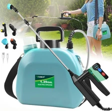 Battery-powered sprayer, 1.35 gallons, 2025 electric sprayer