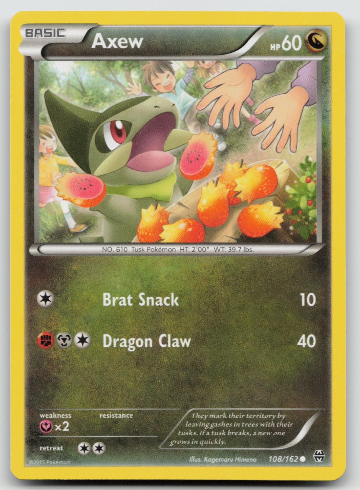 Axew 108/162 BREAKthrough Pokemon LP