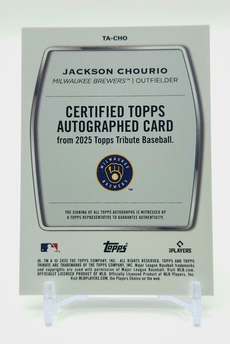 š„JACKSON CHURIOš„2025 Topps Tribute Blue Auto #/150. GORGEOUS COLOR MATCH! - Picture 2 of 3