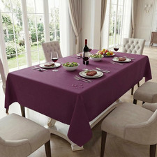 Rectangular Tablecloth Cationic Fabric Waterproof Stain Resistant Wrinkle-