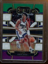 2023-24 Panini Select Colby Jones Green White Purple Prizms Rookie Kings #83
