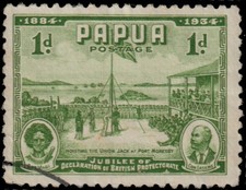 Papua 1934 1d Jubilee of British Protectorate XFU - SG 146