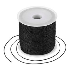0.8mm Nylon String for Bracelets 44 Yards Nylon Beading Thread Black 