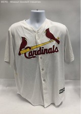 Majestic St. Louis Cardinals #4 Molina Cool Base Button Front Baseball Jersey L