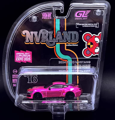Greenlight 1:64 2024 Ford Mustang Dark Horse Chase Chrome Pink