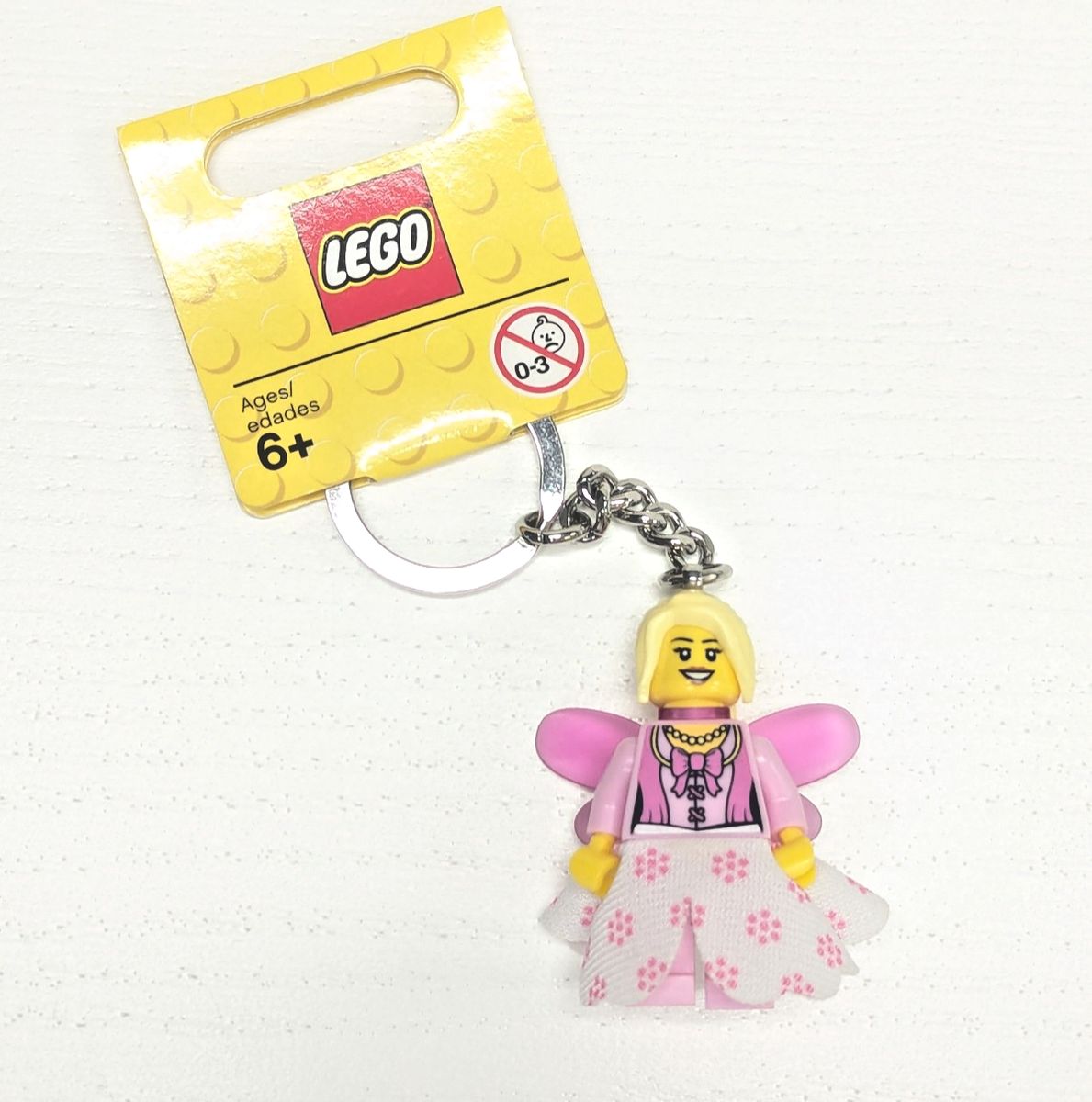 New LEGO Fairy Girl with Cloth Skirt, Pink Wings Minifigure