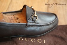 Gucci Brown Leather  Brass Horse Bit Shoes Loafers Mens UK 8 US 9 D EU 42