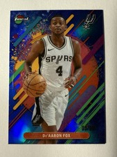 2025-26 Topps Finest Blue Refractor #5/99 RARE De’Aaron Fox SPURS