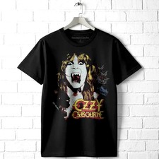 Camiseta para hombre Ozzy Osbourne Vampire Bat Black Sabbath Prince of Darkness Metal