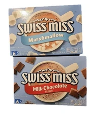2 Boxes - Swiss Miss Marshmallow And Milk Chocolate Hot Cocoa Mix (12 Envelopes)