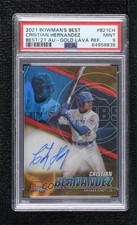 2021 Bowman's Best of Gold Lava Refractor 1/75 Cristian Hernandez PSA 9 Auto 6a7
