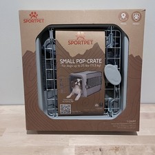 Sportpet Small 19  Collapsible Plastic Pet Kennel, Pet Carrier, Dog, Cat, Small