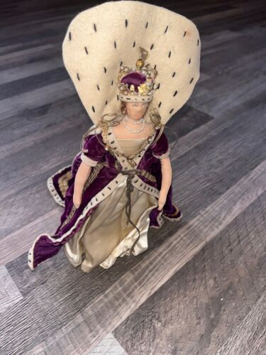 Vintage Liberty of London Queen Elizabeth II Handmade Stitched Doll