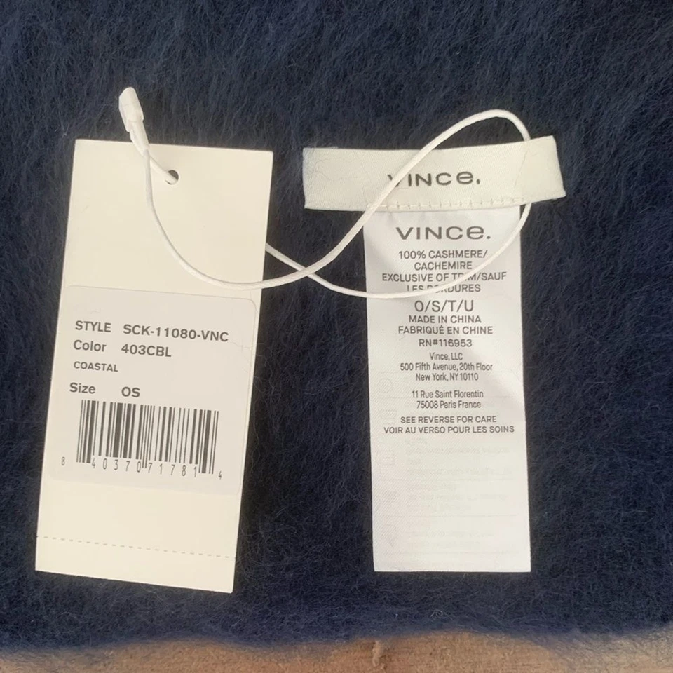 PVP US$325 Vince bufanda de gran tamaño en jersey cepillado 100 % cachemir nueva con etiquetas Foto 3 de 4