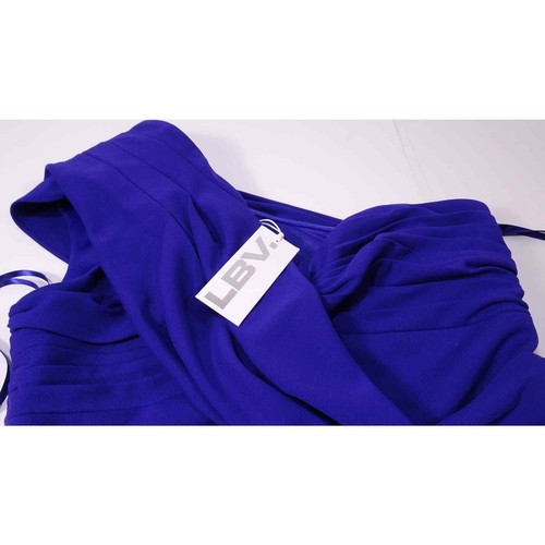 LBV. Women's Crepe Draped One Shoulder Tunic in Purple NWT 298 Sz 2 - Picture 3 of 6