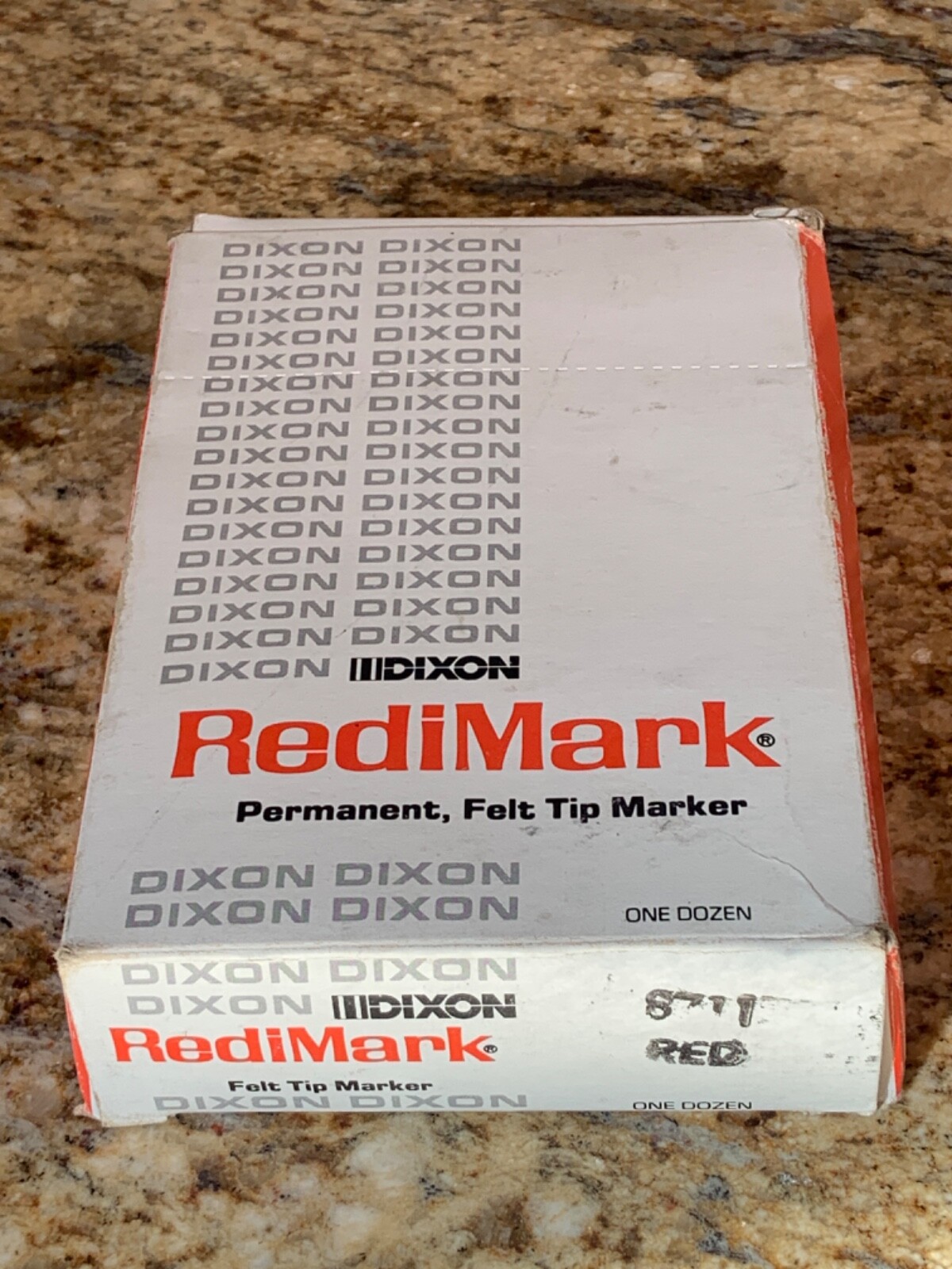 Dixon Red Felt Tip Markers, Pack of 12, Made in USA-image