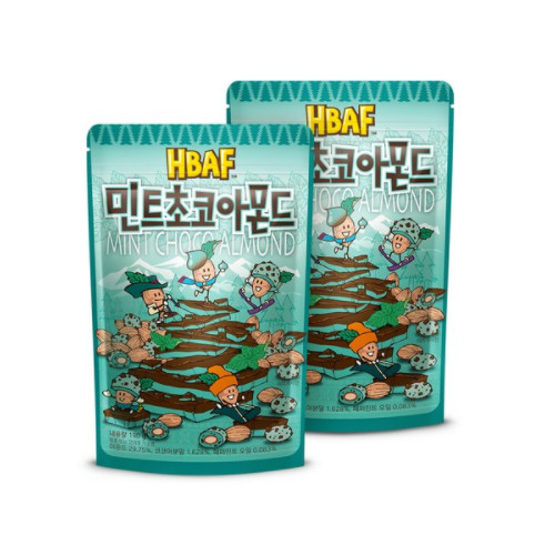 HBAF Nuts Mint Choco Flavor Almond 190g*2ea 민트초코맛 아몬드