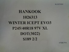 2 Hankook Winter Icept Evo3 P 245 40 18 97v Xl Tires 1026313