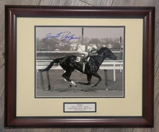 Ruffian 1975 Acorn Stakes Photo #1 8x10 Matted / Framed Signed Jacinto Vasquez.