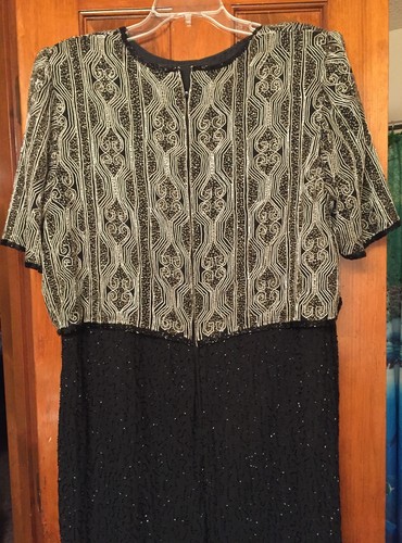 Laurence Kazar Beaded Dress 1X
