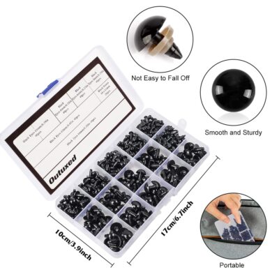 567-Piece Safety Eyes & Noses Kit For Crochet - Includes Tool, 5 Sizes Eyes, 6 Types Noses, 300 Washers